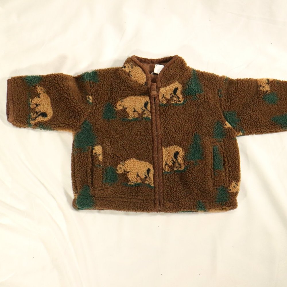 HARTSTRINGS Baby Zip-Up Jacket Bear Print 12 M
